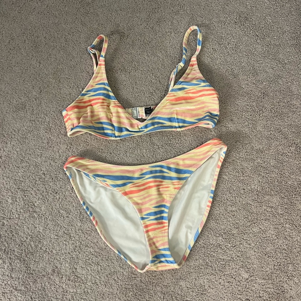 Triangl velvet zebra bikini